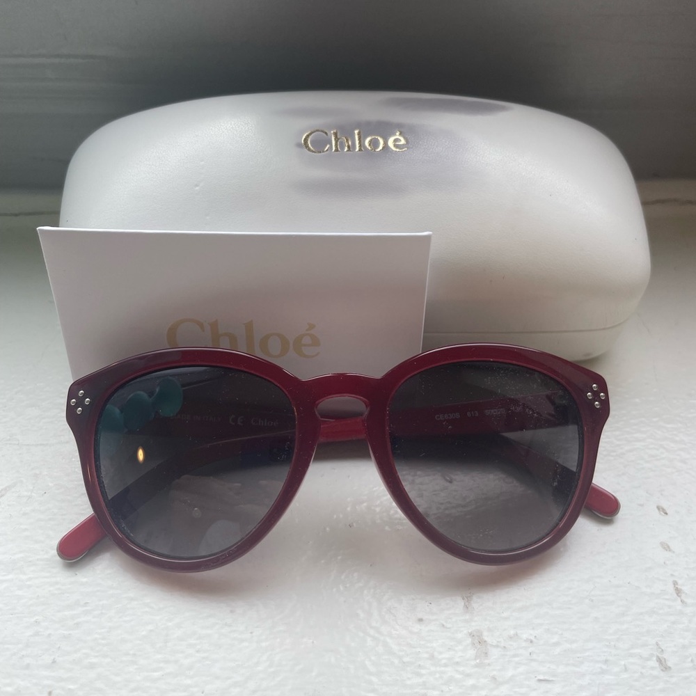 Unworn- Chloe Red Sunglasses